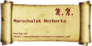 Marschalek Norberta névjegykártya
